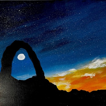 Desert Sunset Painting