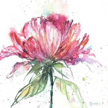 Watercolor Pink Bloom