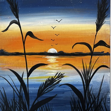 Cattails Painting