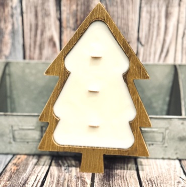 Christmas Tree Dough Bowl Candle