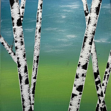 Aspen Trees Painting