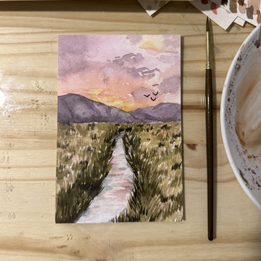 Beginner Watercolor Landscape