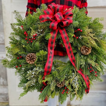 Fresh Evergreen Christmas Wreath